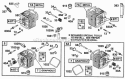 Head Assys Diagram and Parts List for  Briggs and Stratton